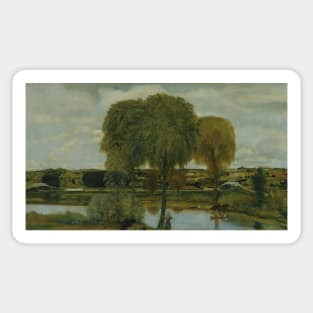 Along the Erie Canal by Arthur Bowen Davies Sticker